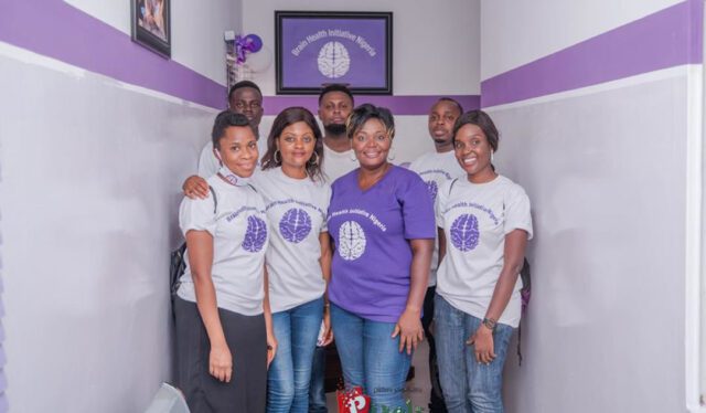 Dr Farombi and her team at the Brain Centre