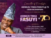 Celebrating Ashiwaju Yinka Fasuyi at 70 by Prof Olabode Lucas