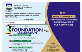 Alayande Varsity Rolls Out Activities for Third Foundation Day Ceremony