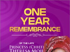 In Loving Memory of Princess Theresa Mojirade Adeagbo