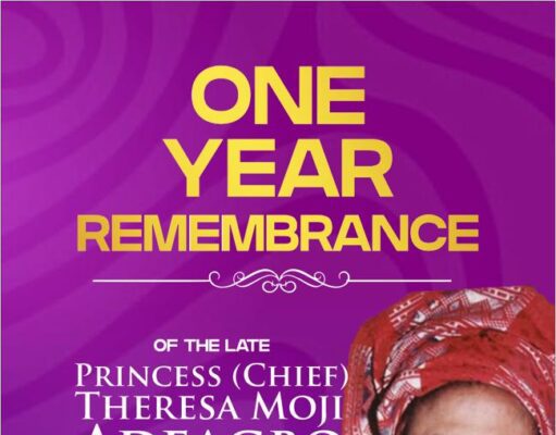 In Loving Memory of Princess Theresa Mojirade Adeagbo