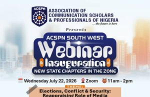 ACSPN to Hold South-West Webinar, Inaugurate New State Chapters