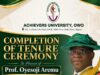 Professor Oyesoji Aremu Speaks on tenure as Acting VC