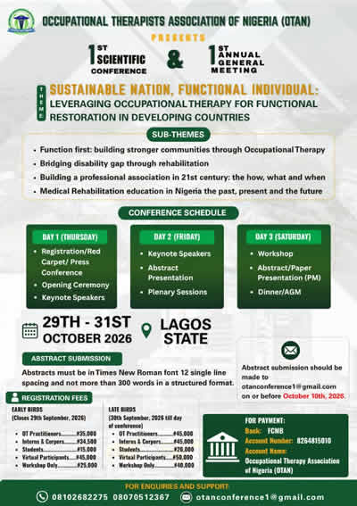 OCCUPATIONAL THERAPISTS ASSCIATION OF NIGERIA