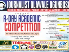 Correspondents’ Chapel Chairman, Adeniran, Adeola Bankole, Others for Ogunbusola Awards