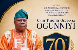 Olu-Odo Congratulates Chief Ogunniyi at 70